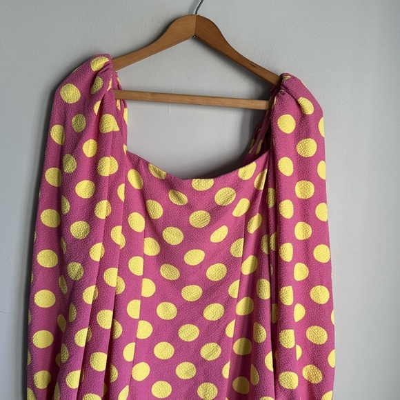 Stine Goya Will Polka Dot Mini Dress pink yellow Medium - Picture 7 of 13